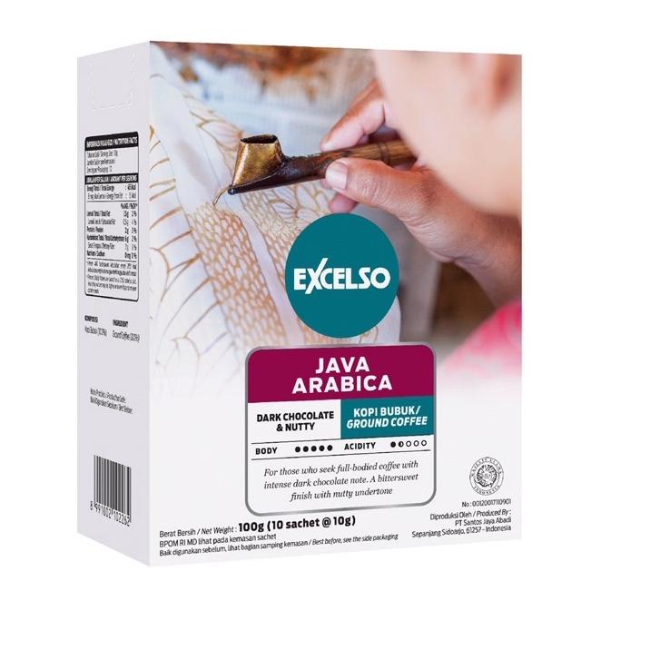 

Limited | TD4 | Excelso Java Arabica dus (isi 10 sachet)