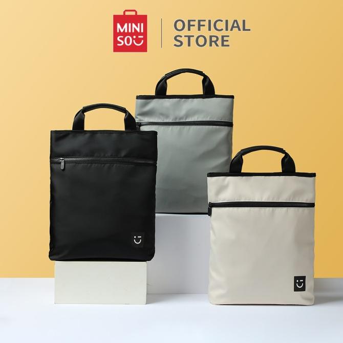 MINISO Ransel Backpack Komuter Tas Laptop Unisex Backpack Ritsleting