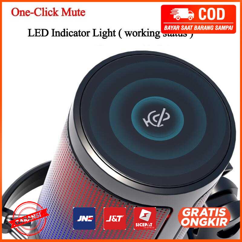 Microphone Condenser USB Mikrofon Kondensor Studio RGB Light ME6S