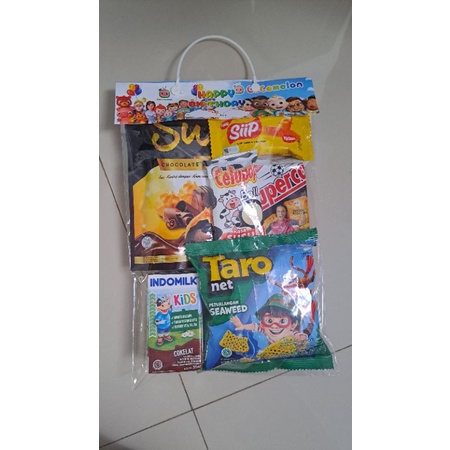 

Paket souvenir hampers snack ultah/syukuran/khitanan Anak MURAH