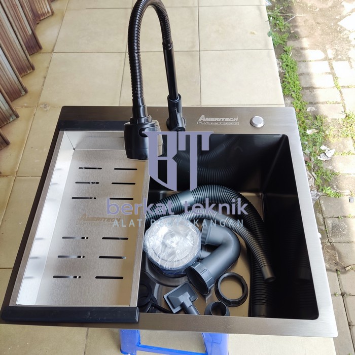 Bak Cuci Piring BCP / Kitchen Sink 1 lubang 50 x 45 x 22 cm  BLACK Ameritech