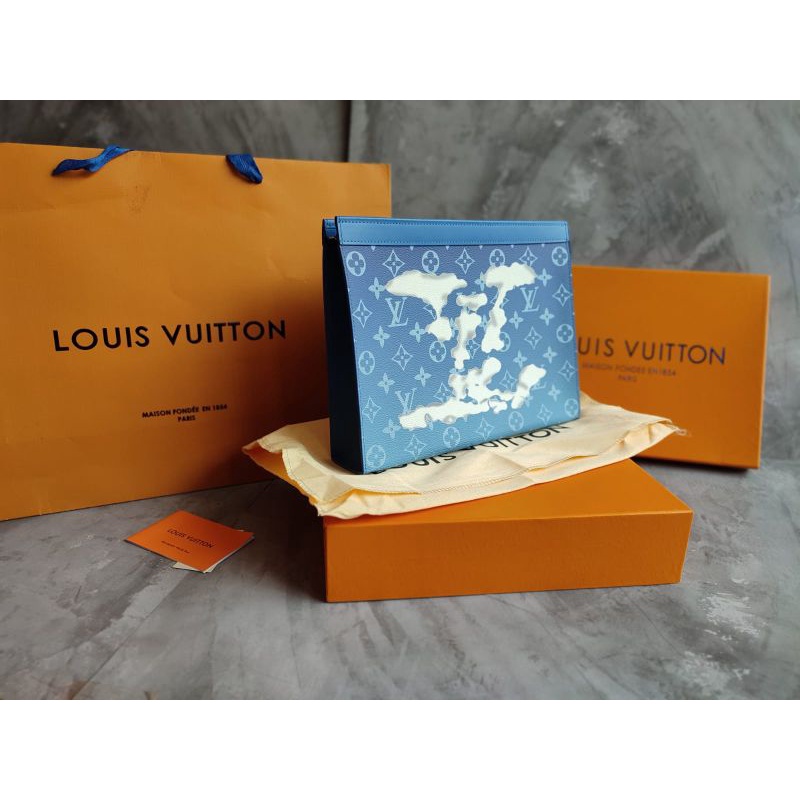 handbag clutch pouch organizer LV Louis Vuitton original import fashion branded kulit