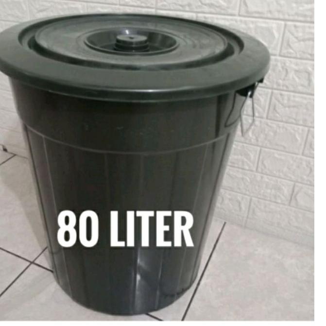 Penawaran Spesial 0g0Fu Ember plastik besar 80 liter/bak kamar mandi/hitam bahan karet