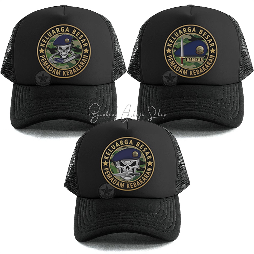 Topi Skull Keluarga Besar Pemadam Kebakaran (Damkar) Istimewa &amp; Murmer