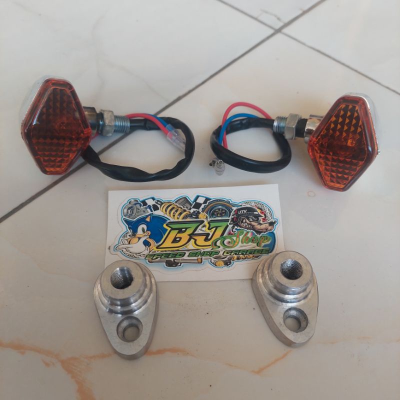 Manisan Riting Belakang CB 100 125  set lampu sen riting diamon