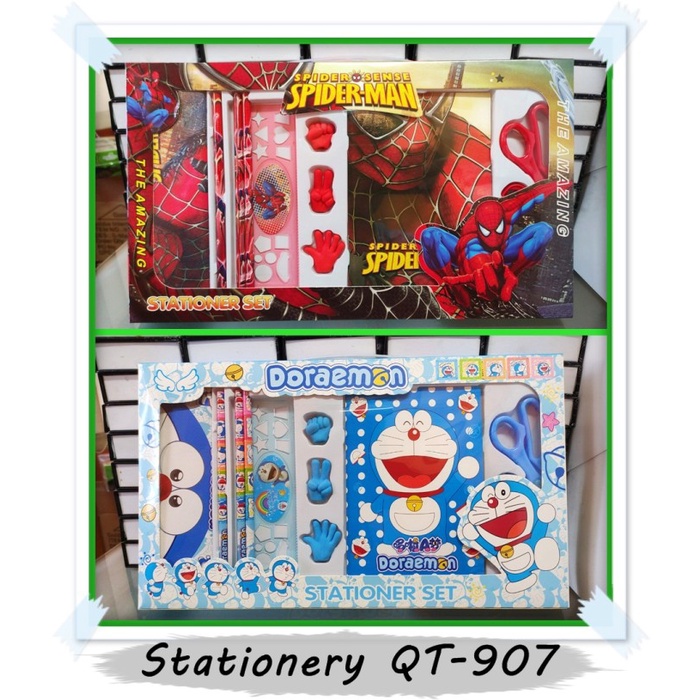 

Terlaris Stationary Set / Gunting Penggaris Pensil - Spiderman Doraemon Qt-907