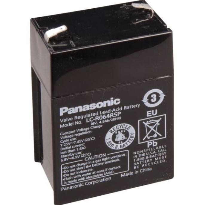 Baterai PANASONIC Asli Original Aki Kering Accu 6volt 6 volt 6v 4.5Ah