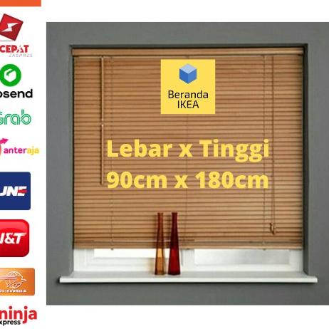 Super Berhadiah KRIS FORHOM - VENETIAN BLINDS PVC 25mm / BLIND ROLLER / TIRAI GULUNG JENDELA 90X180C