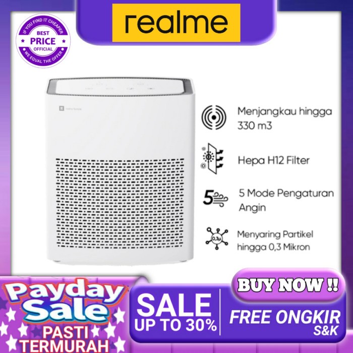 AIR PURIFIER REALME TEACHLIFE AIR PURIFIER REALME HEPA H12 FILTER