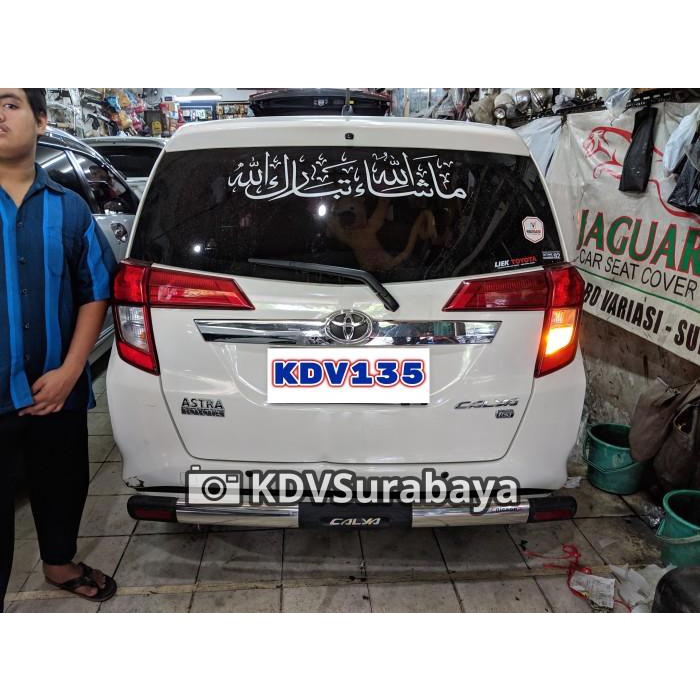 100% Stainless Bemper Belakang Rear Reflektor Calya Sigra Bulat Oval