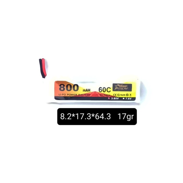 Promo Zop Power - 1S 800Mah 60C Hv 3.85V Drone Fpv Lipo Battery Mobula Emax Terlaris