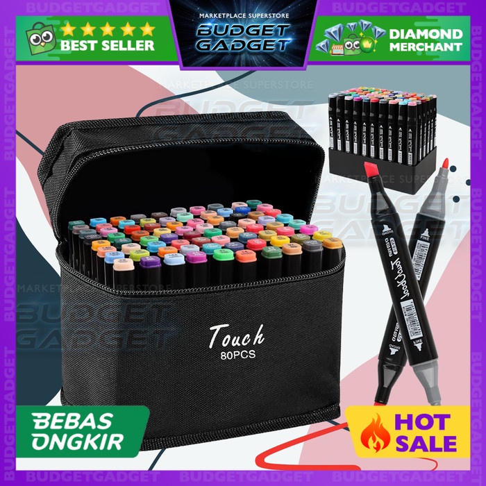 

Terlaris Ezone Spidol Dual Side Fine Art Brush Pen Art Marker Set - Hl0270