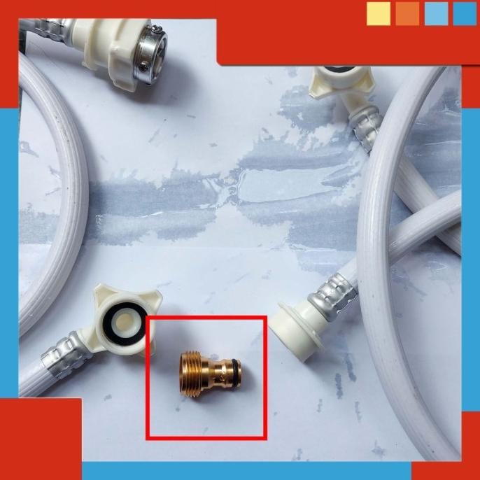 SAMBUNGAN SELANG Mesin Cuci 1 Tabung LG Konektor Penyambung Inlet