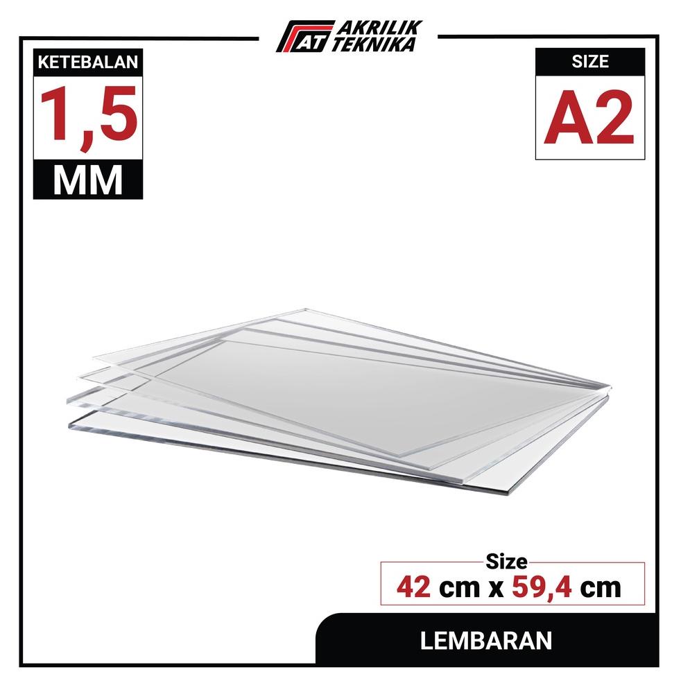 

RY58 LEMBARAN ACRYLIC / AKRILIK A2 1.5MM TRANSPARAN GROSIR BERKUALITAS ➥Diskon
