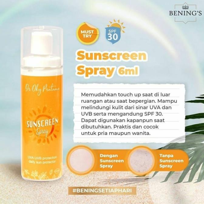 SUNSCREEN SPRAY BENINGS SKINCARE DR OKY PRATAMA | BENING'S CLINIC