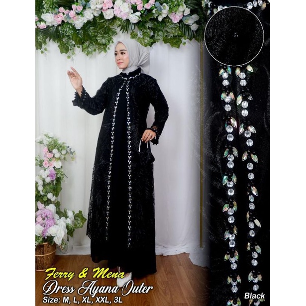 Dress 2in1 Cardigan Kekinian Pevita Original Butik