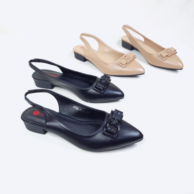 Norvid Flatshoes slingback simple slip on