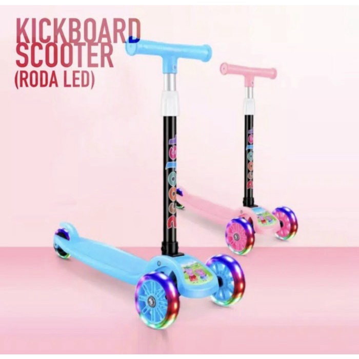 Scooter Anak - Kickboard Scooter Roda LED - Skuter Otoped Anak Roda 3 (H4I6) Outdoor Pedal Injak Man