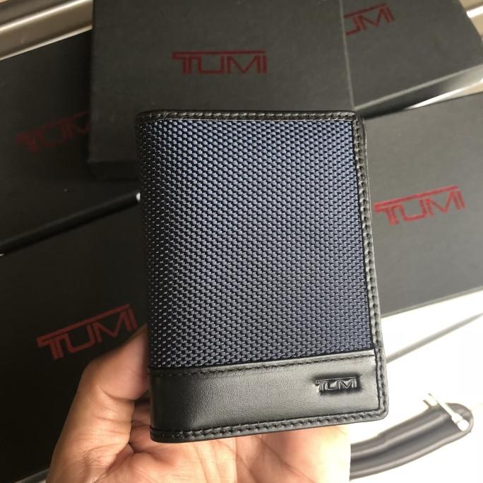 Dompet kartu pria TUMI balistyc nylon ( original leather ) card holder