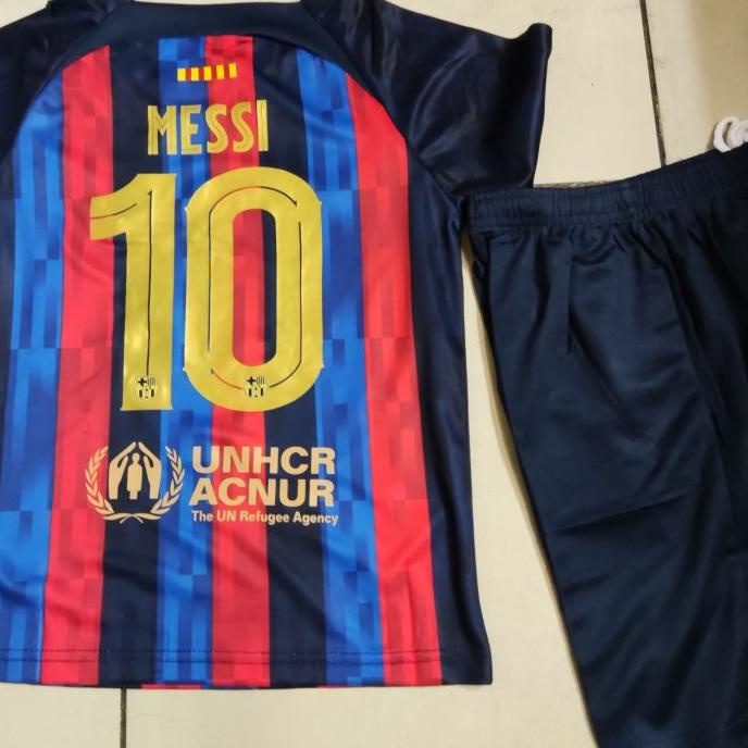 JERSEY BOLA BARCELONAA BARCA HOME KIDS ANAK 2022/2023 + NAMESET GRADE