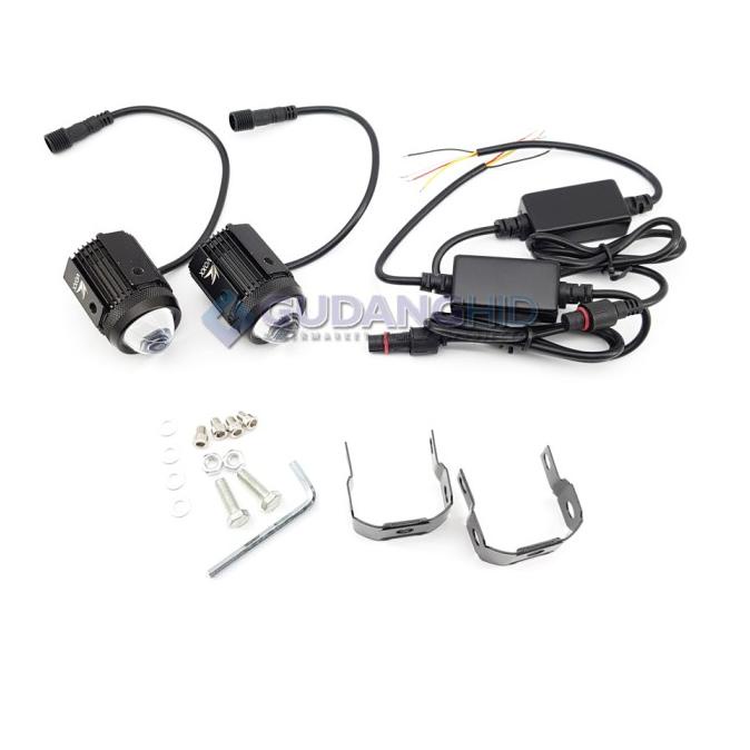 Voxx Led Mini Laser D2 Lampu Tembak Sorot Led Foglamp Mini Proji Hi-Lo