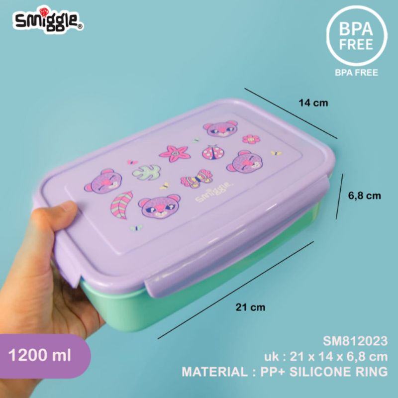 Lunchbox smiggle 3sekat 1200ml