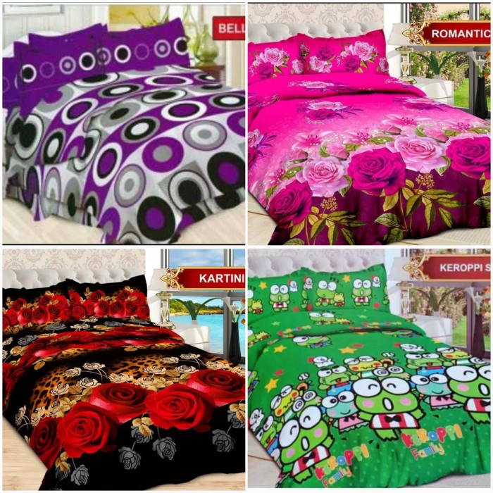 Sprei SEPREI BONITA UK.180 x 200 MOTIF BELLA VISTA,ROMANTIC ROSE,KARTINI,KER - no.3. 120x200(S8D9) S