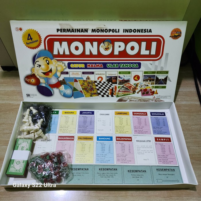 {{COD AKTIF}} Monopoli Super Jumbo 4 in 1 Bahasa Indonesia NEW Kode 659