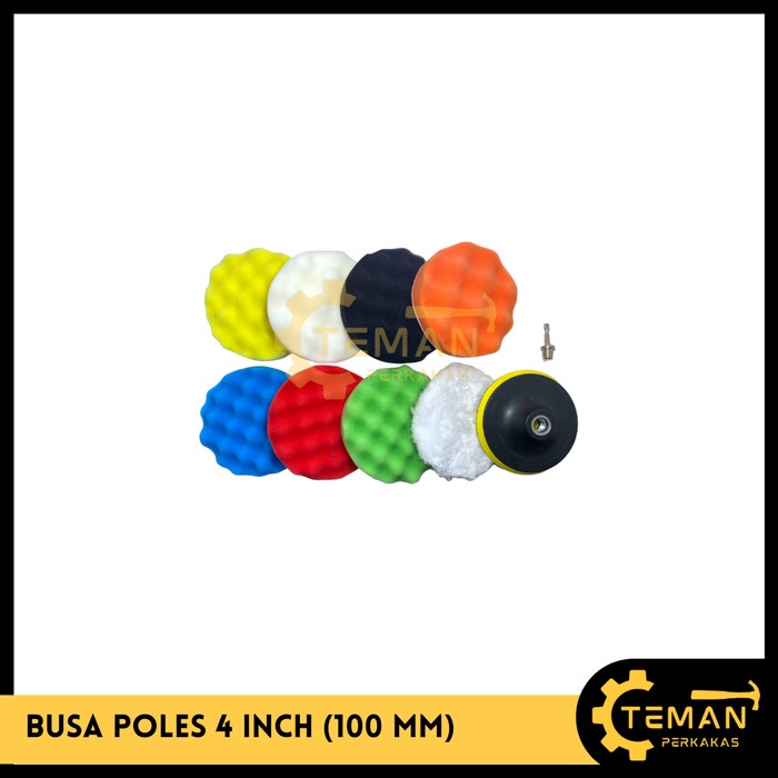 Busa Poles 4 Inch Set 10 Pcs / Sponge Polishing Set / Busa Pemoles 4"