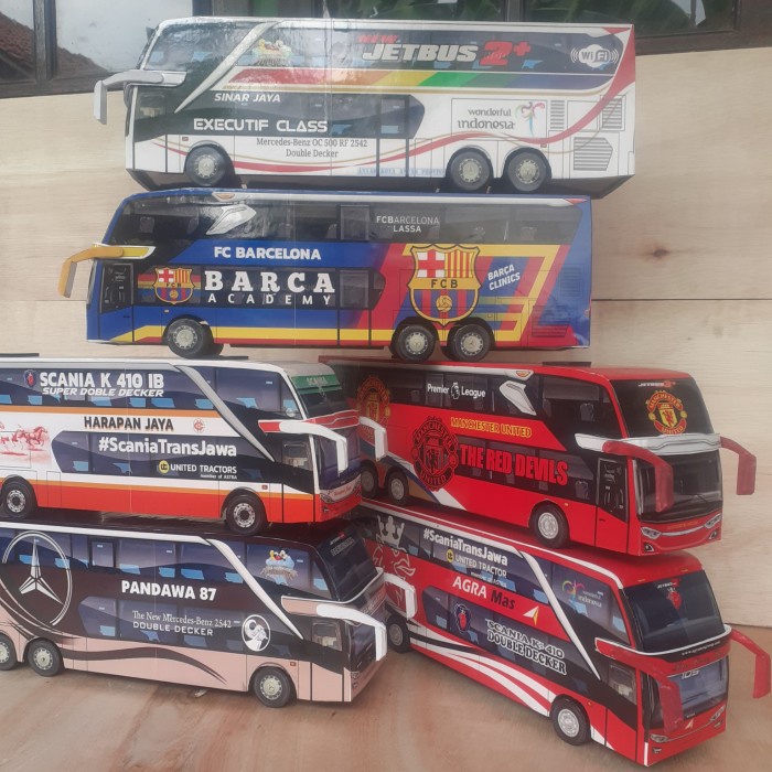 Diskon Spesial Mainan Anak Bus Sinar Jaya Double Decker Terbaru