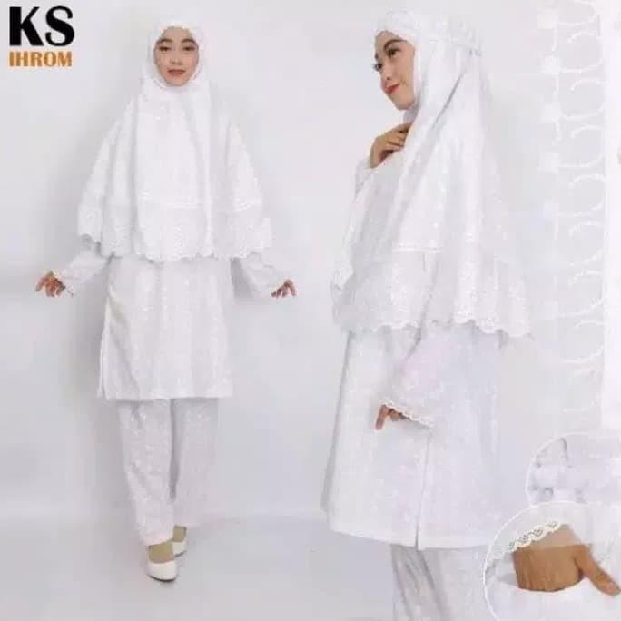 Baju ihrom wanita satu set jumbo