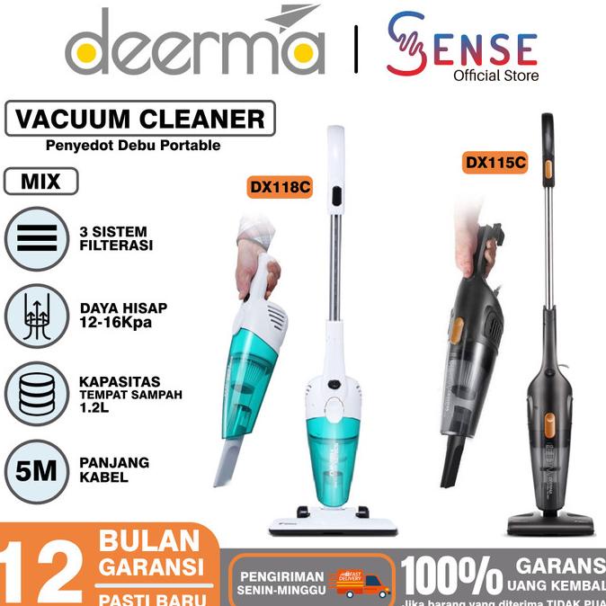 Deerma Vacuum Cleaner Portable 2in1 Silent Penghisap Debu Lantai Rumah
