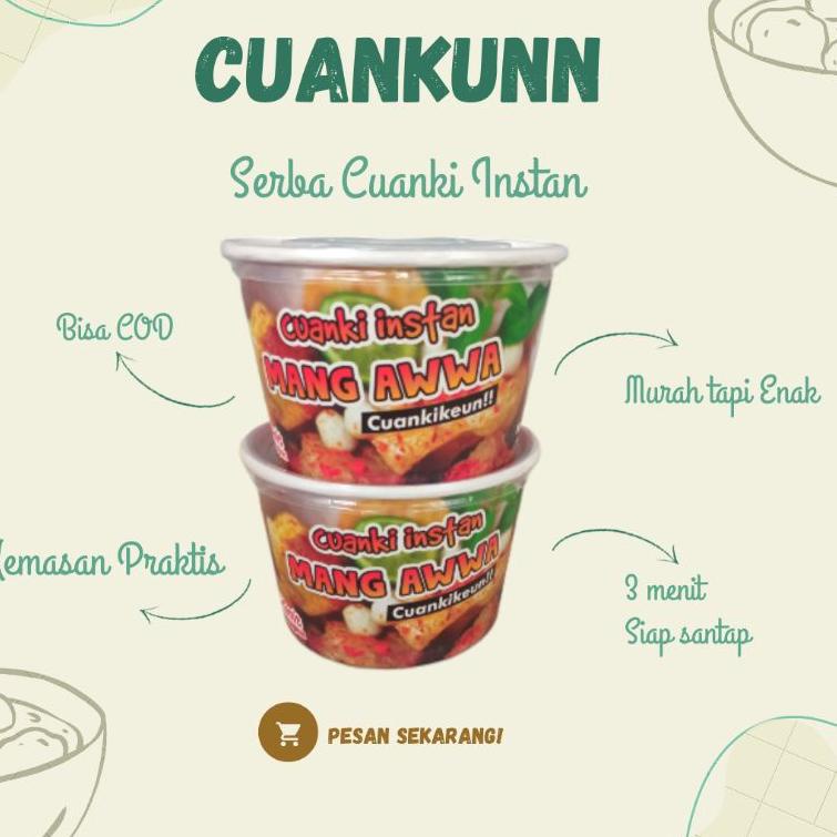 

DISCOUNT !!! CUANKI MIE INSTAN MANG AWWA BANDUNG KEMASAN BOWL ENAK MURAH MERIAH [KODE 182]