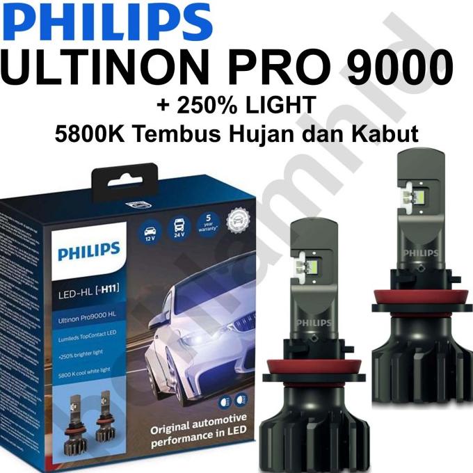 Lampu LED Philips ULTINON PRO9000 pro 9000 H11 H16 H8 Xtreme Ultinon