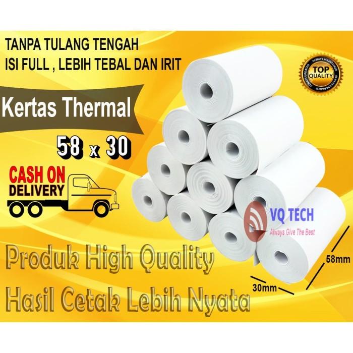

Terlaris Kertas Printer Thermal Kertas Struk Kasir 58X30Mm Isi 100 Roll