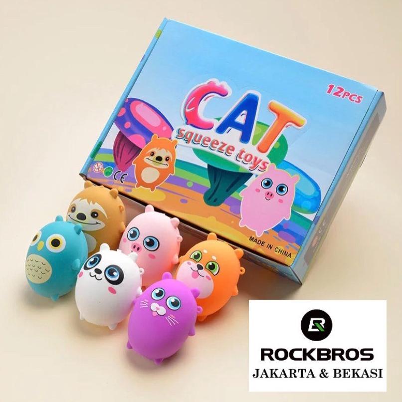 Trending Squishy Animal Owl Pig Bear Panda Cat Dog Squeeze Cute Mainan Anak New Fidget Toy Pop It St