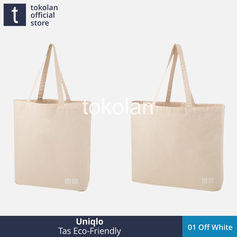 {Original} Tote Bag Uniqlo - Tas Eco Friendly 01 Off White
