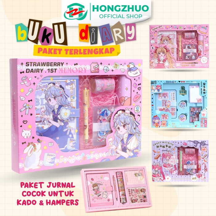 

TERBARU Hongzhuo Paket Jurnal Paket Murah Buku Harian Alat Tulis Estetik Lette /BUKU TULIS