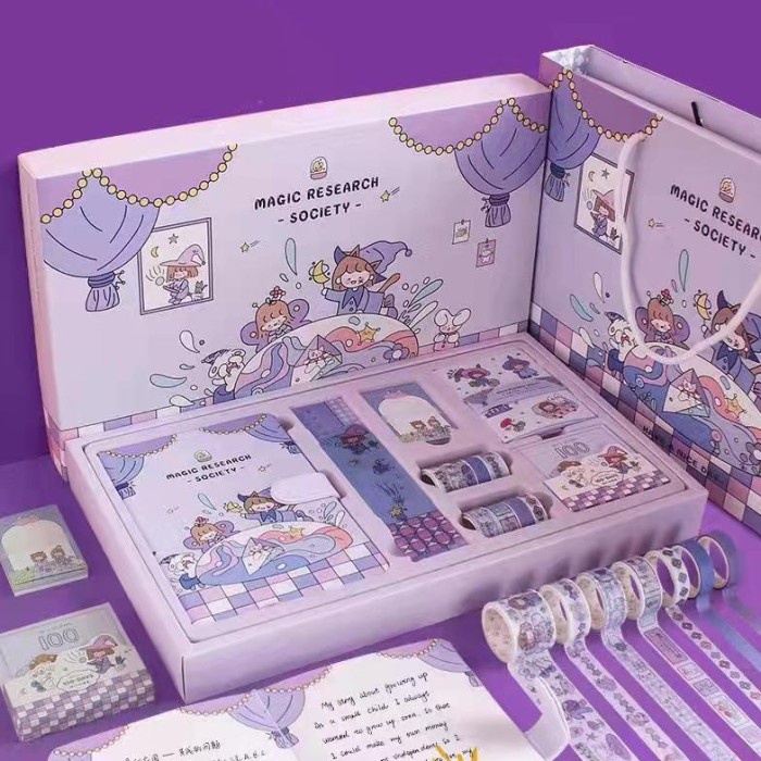 

TERBARU Journal Kit Set Gift Box / Paket Set Agenda / Notebook Lucu/Diary Lucu /BUKU TULIS