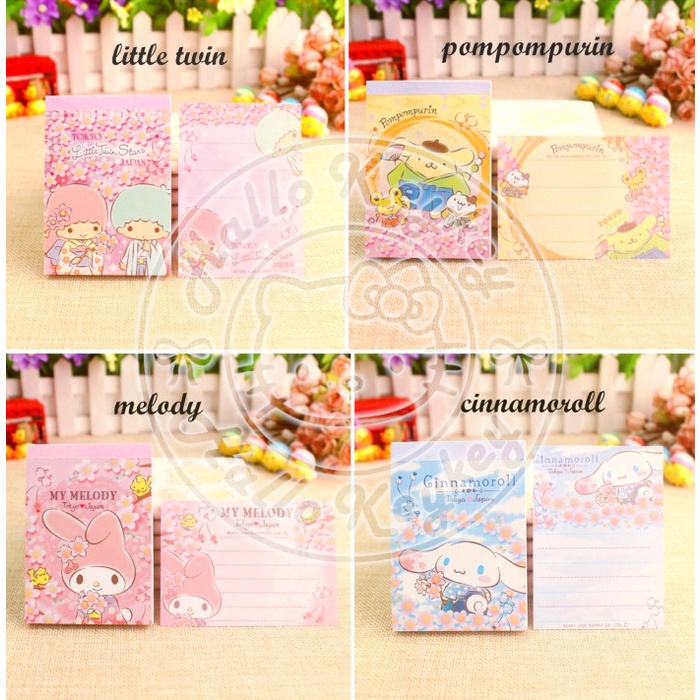 

Discount memo gambar little twin pompompurin cinnamoroll melody original sanrio /BUKU TULIS