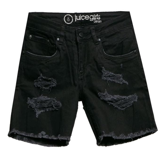 Juice Ematic Celana pendek denim cewek Hitam VALKERI Planet Surf