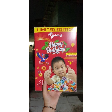 

kardus box ulangtahun cereal custom gift box