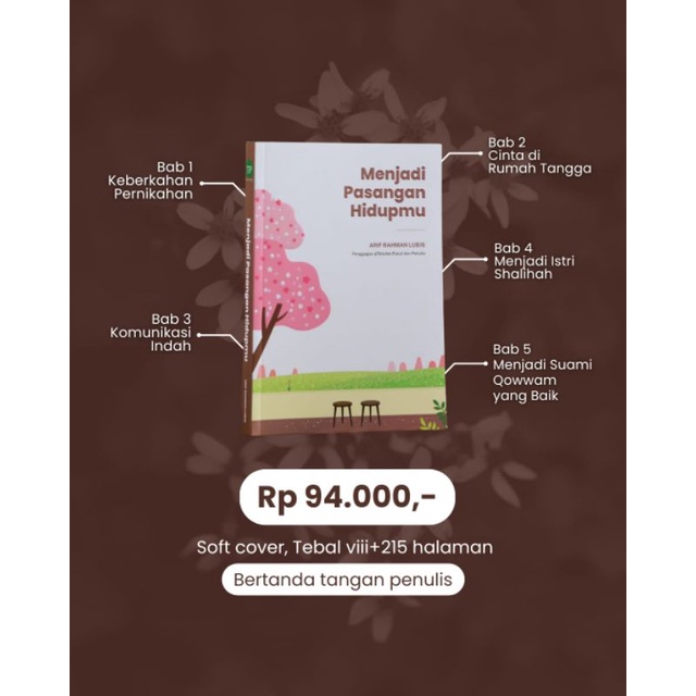 

#BukuMenjadiPasanganHidupmu #BukuAriefRahmanLubis #BukuBestSeller #BukuBaru #BukuMurah #BukuNikahdanPraNikah #BukuJodoh #Buku Hijrah #BukuLaris #Pernikahan #Percintaan