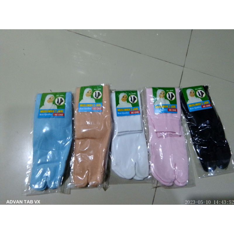 Kaos kaki Jempol wanita cewek polos motif warna coklat hitam putih biru pink random Grosir Harga Lusinan (12pcs)