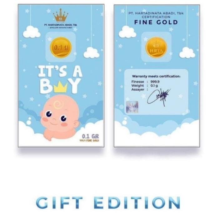 LOGAM MULIA EMAS BABY NEW BORN BOY & GIRL GIFT 99.99%