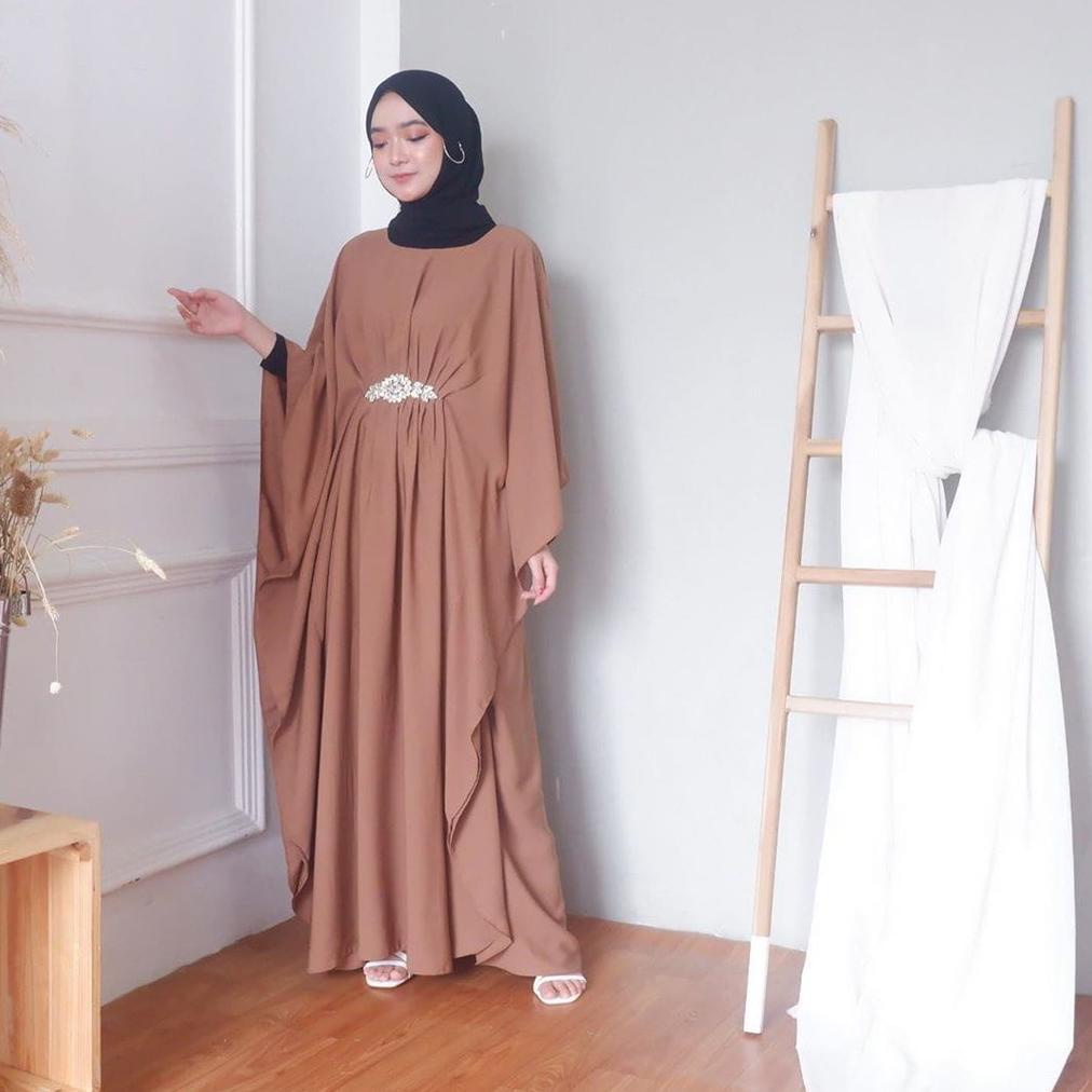 ( BISA COD ) Tiara kaftan Wanita / Gamis remaja / Baju Kaftan Polos / Kaftan muslim / gamis Wanita k