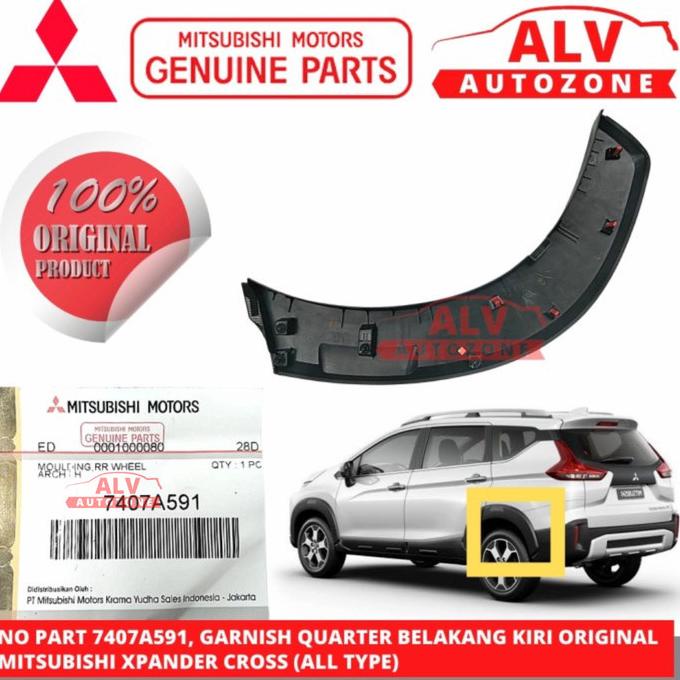 Spoiler Garnish Over Fender Belakang Kiri Ori Xpander Cross 7407A591