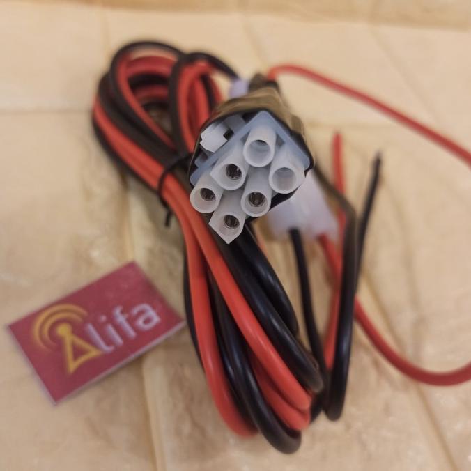 Kabel DC Cord 6 Pin untuk Radio HF SSB Icom Kenwood Yaesu Alinco
