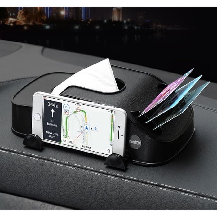 Terlaris Tempat Tissue 3In1 Kartu Hp Car Holder Phone Mobil Yaris