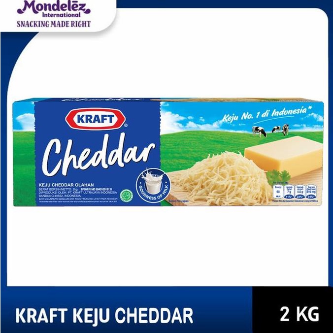 

KRAFT Keju Cheddar Kemasan 2 kg - khusus PLUS dan Bebas Ongkir 3 jam ---NEW---